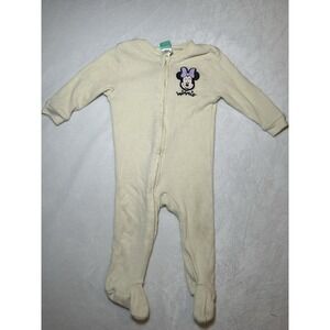 Disney Baby Light Yellow Sleepers Minnie Mouse Size 6-9 Months